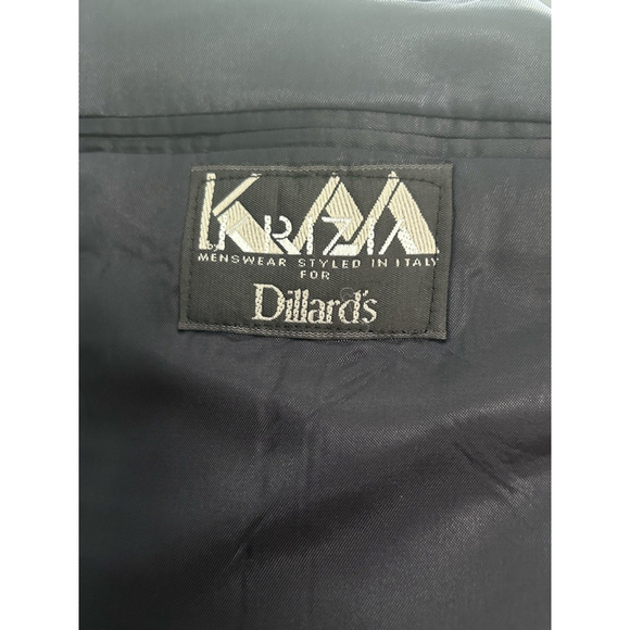 Krizia Mens Black Pinstripe 2-Piece Suit 44L Blazer Pants Italy - Picture 6 of 16